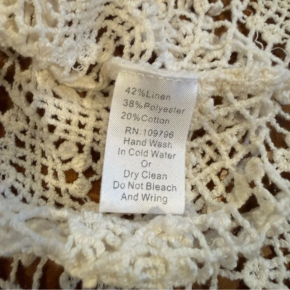 Pretty Angel Boho Lace Tunic Top XL Ivory Crochet & Lace Romantic Festival - Picture 10 of 13